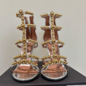 Samuele Failli Heels size 39.5 silver & gold